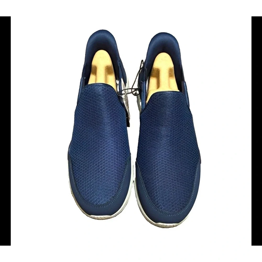 Skechers Hands Free Slip-ins Swift Fit Navy Blue Mesh Walking Shoes Mens 13